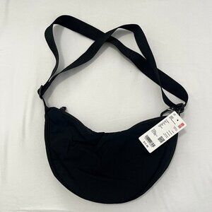 Uniqlo round mini shoulder bag black - NWT